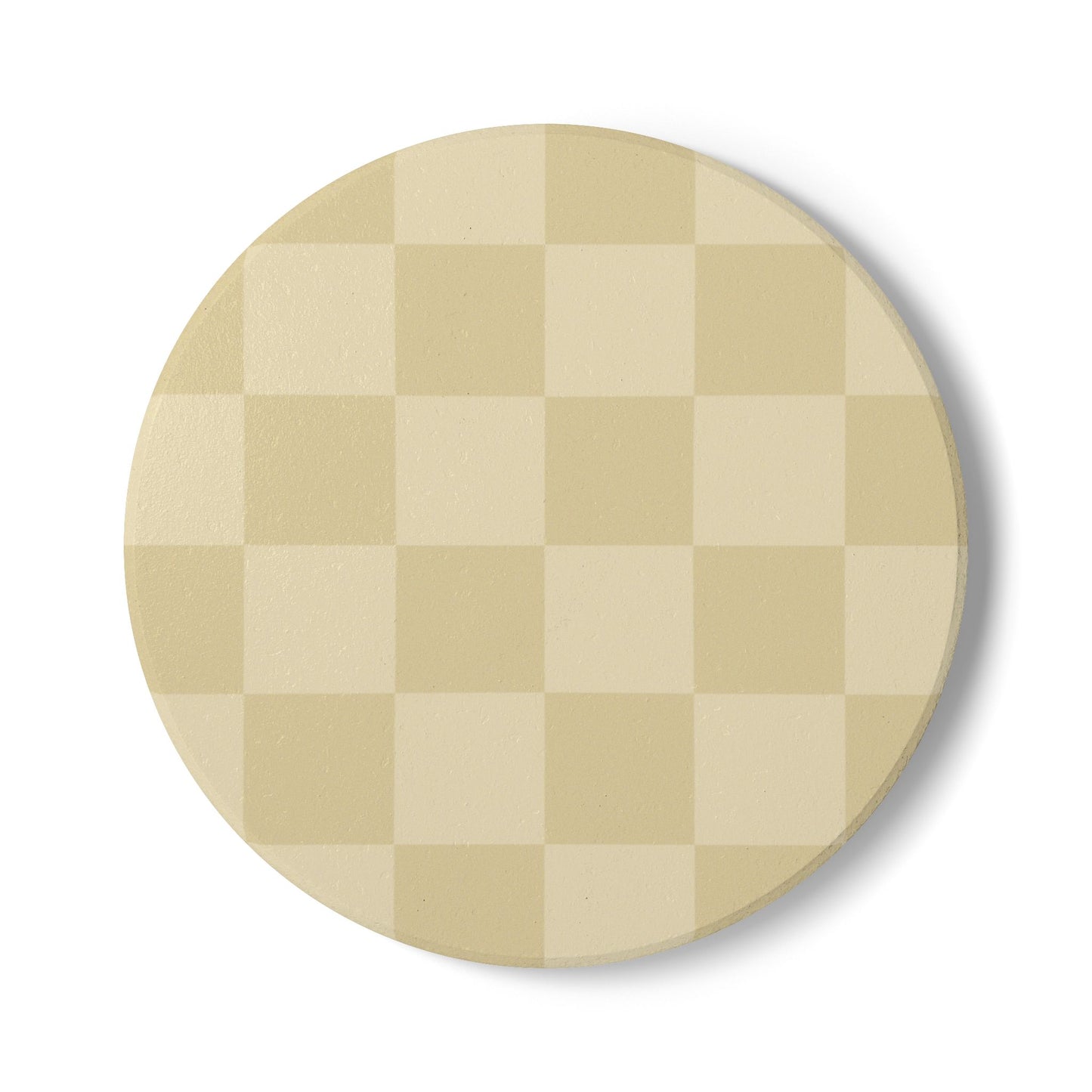 Checkered Coaster - Beige