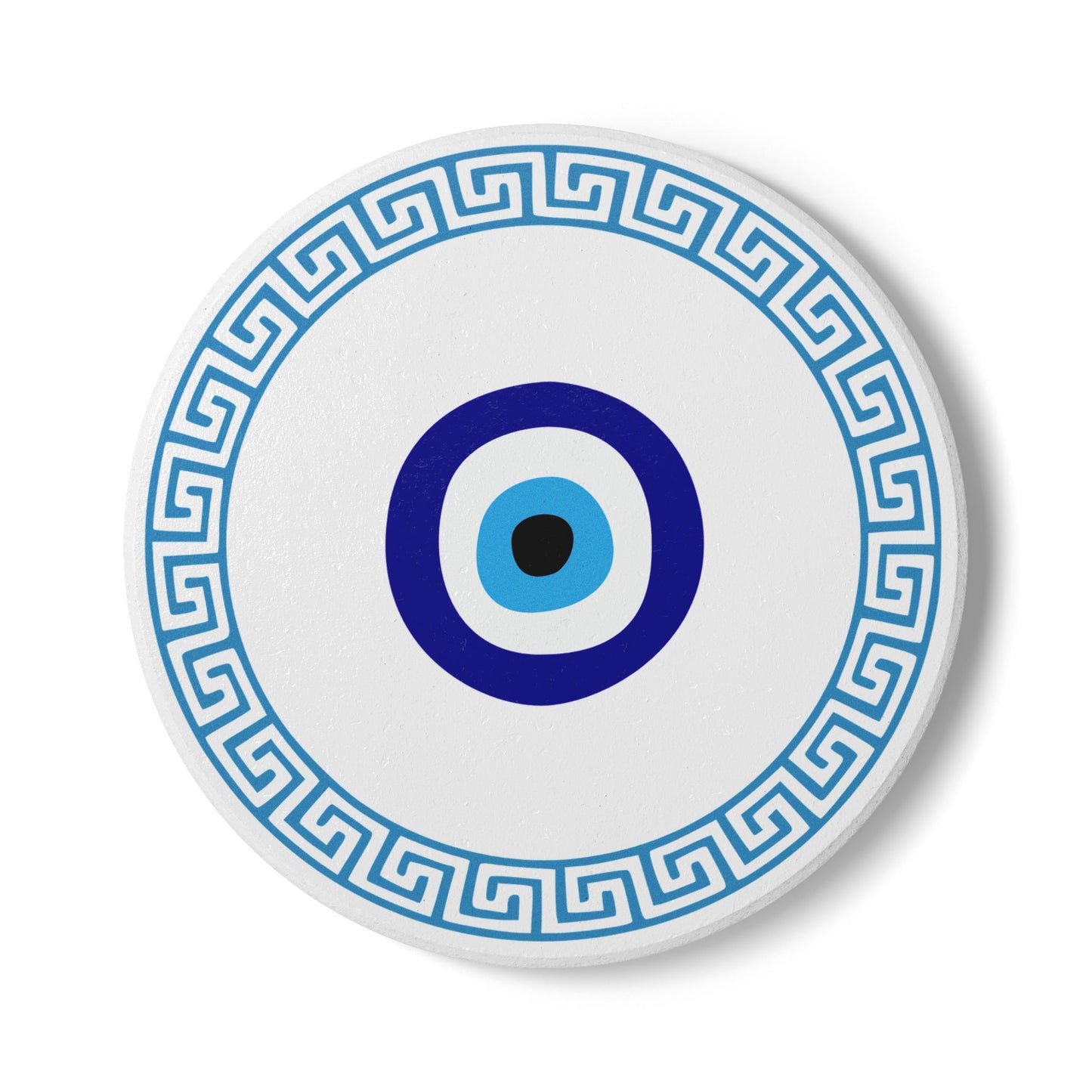 Greek Coaster - Evil Eye Turquoise