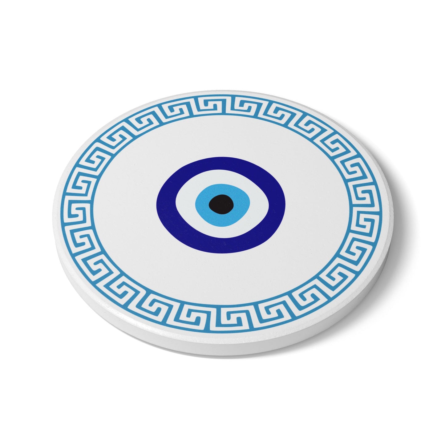 Greek Coaster - Evil Eye Turquoise