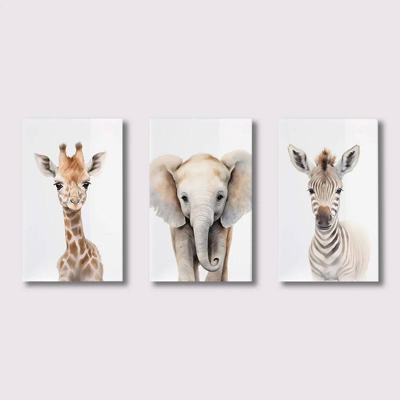 Safari Nursery Wall Print - Set of 3