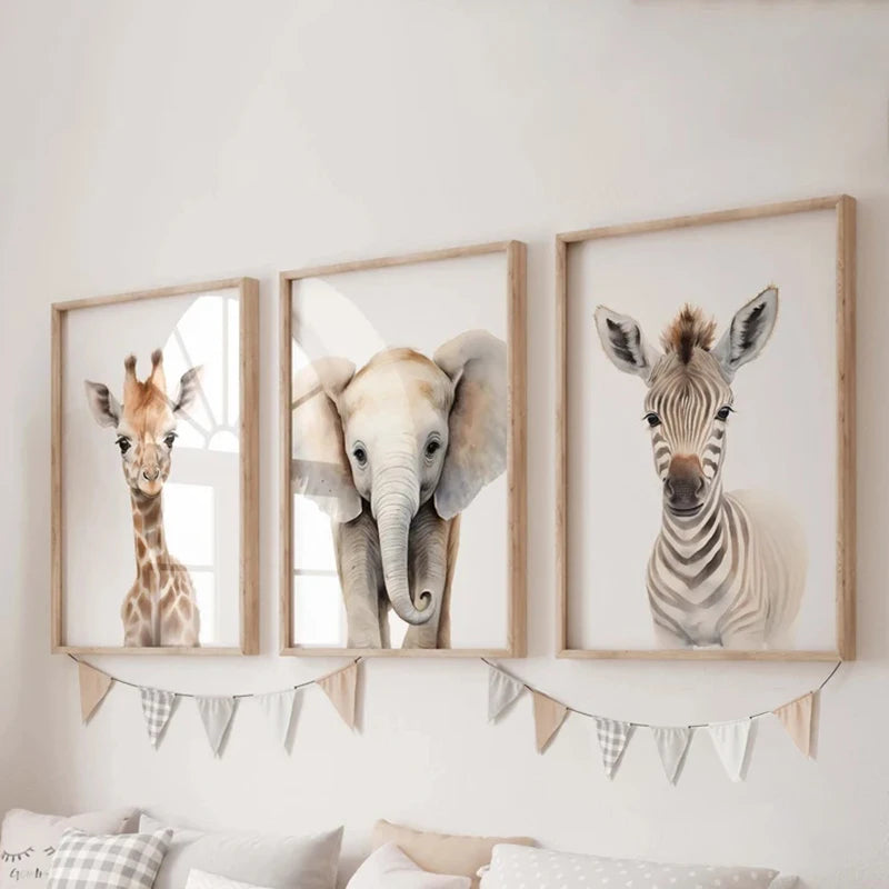 Safari Nursery Wall Print - Set of 3